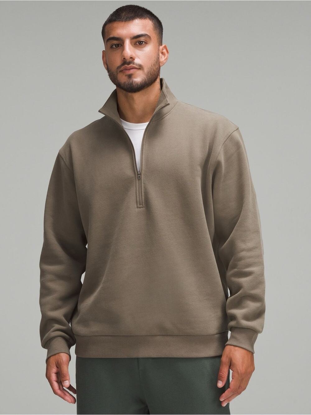 Lululemon Steady State Half Zip Pullover Sweatshirt Loungewear Tan Size Medium
